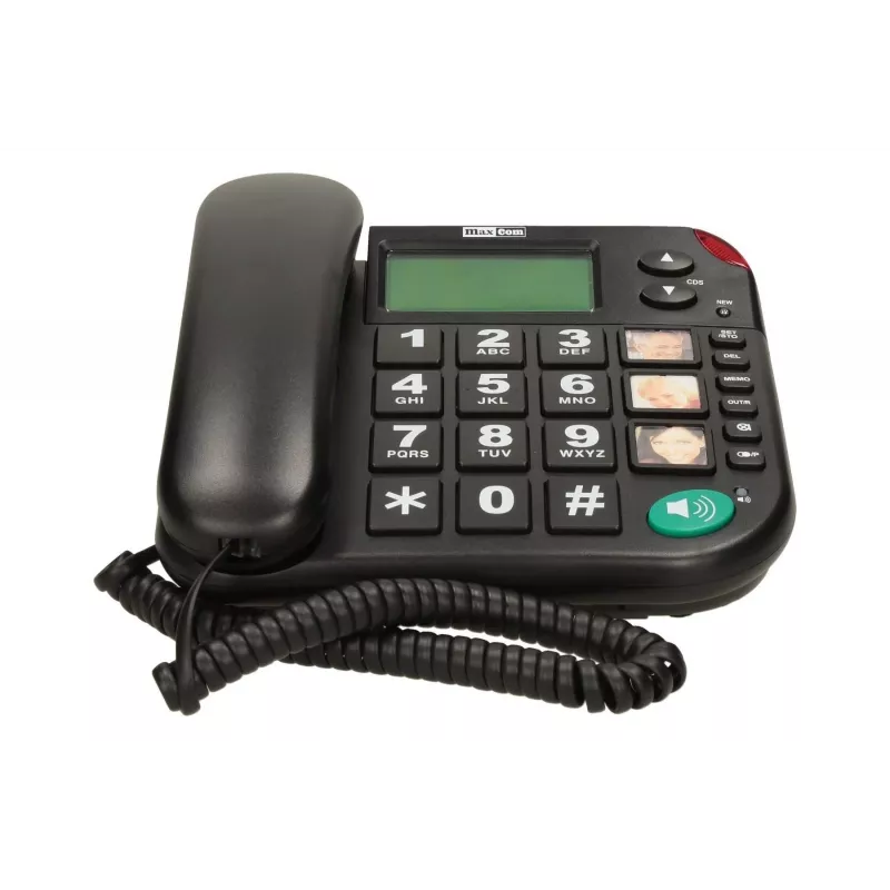 MAXCOM KXT 480 BB Schnurtelefon mit LCD-Display, Schwarz