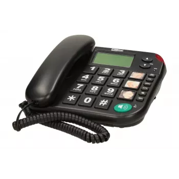 MAXCOM KXT 480 BB Schnurtelefon mit LCD-Display, Schwarz