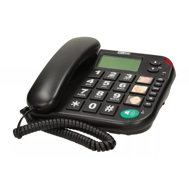 MAXCOM KXT 480 BB Schnurtelefon mit LCD-Display, Schwarz