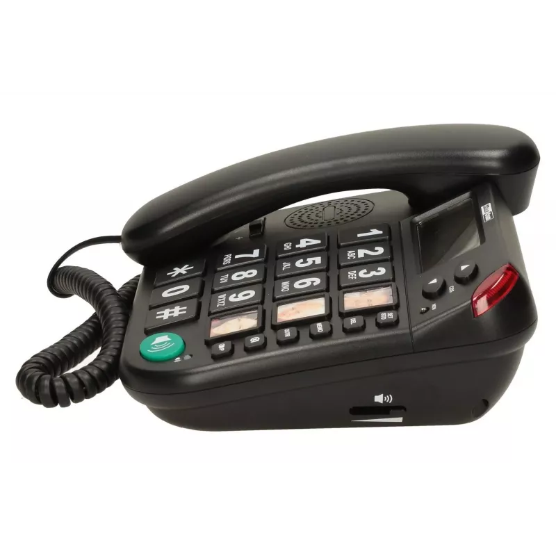 MAXCOM KXT 480 BB Schnurtelefon mit LCD-Display, Schwarz