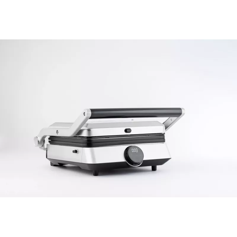 TORNADO TGC-5406-GS Kontaktgrill – 2000 W, einstellbarer Thermostat, 180° Öffnung, Silber/Schwarz