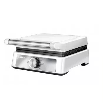 MPM MGO-41 Waffeleisen 1600W Weiß – Belgisches Waffeleisen mit Antihaft-Platten