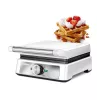 MPM MGO-41 Waffeleisen 1600W Weiß – Belgisches Waffeleisen mit Antihaft-Platten