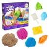 Kinetic Sand Beach Adventure Set – 907g Sand in 3 Farben mit Förmchen, Werkzeug und Spielwanne