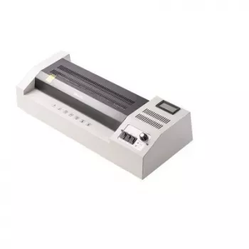 DELI Büro-Laminiergerät E3895-EU A3 | 250 mm/min Heißwalzen-Laminierung, max. 125 Mikron, Anti-Jam, Kaltlaminierung, Schwarz/Silber