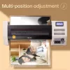 DELI Büro-Laminiergerät E3895-EU A3 | 250 mm/min Heißwalzen-Laminierung, max. 125 Mikron, Anti-Jam, Kaltlaminierung, Schwarz/Silber