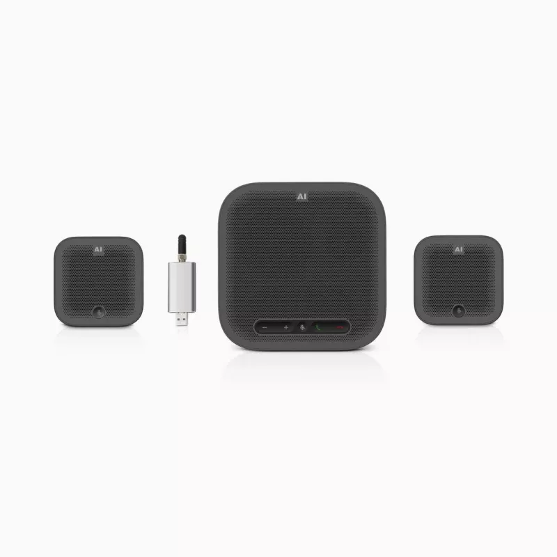 ROCWARE Konferenz-Kit für große Besprechungsräume A10W 4K UHD USB 3.1 Konferenzkamera mit zwei Stereomikrofonen, 120° Sichtfeld, 4-fach Digitalzoom, USB-C, Plug-and-Play, kompatibel mit Windows, macOS, Chrome OS