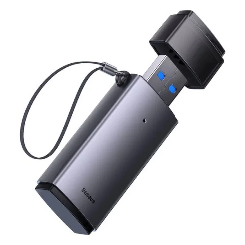 Baseus USB 3.0 2-in-1 SD- & microSD-Kartenleser – Grau