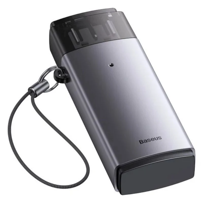 Baseus USB 3.0 2-in-1 SD- & microSD-Kartenleser – Grau