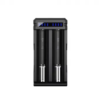 XTAR SC2 USB-C 2-Slot Li-ion Akku-Ladegerät mit 2A Schnellladung und 0V Aktivierung