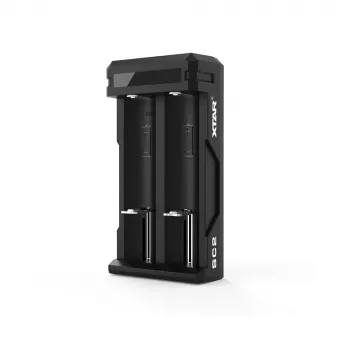 XTAR SC2 USB-C 2-Slot Li-ion Akku-Ladegerät mit 2A Schnellladung und 0V Aktivierung