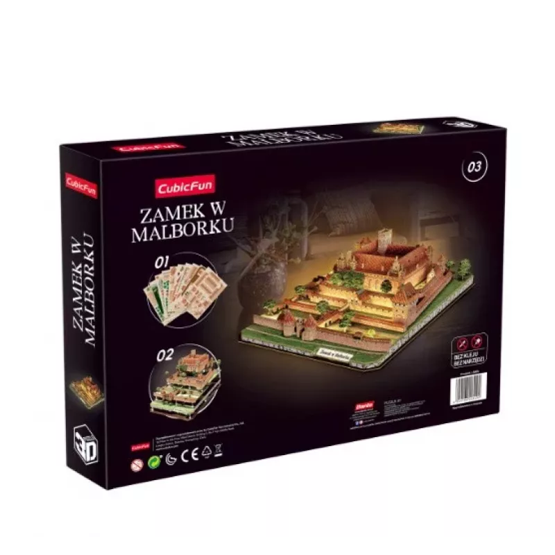 CubicFun 3D Puzzle Schloss Malbork mit LED-Beleuchtung - 200 Teile