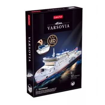 CubicFun 3D Puzzle - MS Prom Varsovia Schiffmodell, 150 Teile, 44 cm zusammengebaute Länge, mittlerer Schwierigkeitsgrad, ab 8 Jahren
