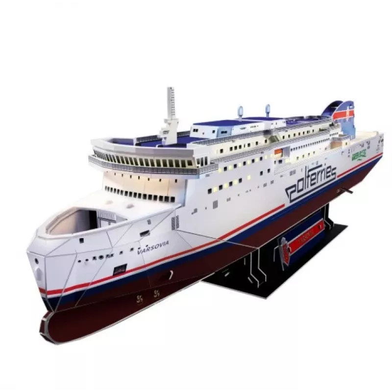 CubicFun 3D Puzzle - MS Prom Varsovia Schiffmodell, 150 Teile, 44 cm zusammengebaute Länge, mittlerer Schwierigkeitsgrad, ab 8 Jahren