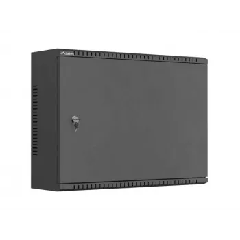 LANBERG TPR 19 Wandmontage 4U Netzwerkschrank mit Mesh-Tür 560x420x180 mm Schwarz (montiert)