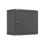 LANBERG WF03-5309-00B Wandmontage-Rack-Gehäuse 19 inch 9U 540x350 Schwarz mit massiver Metalltür (Flat Pack)