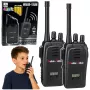 LEAN TOYS Walkie Talkie USB Noise Reduction Schwarz 200M Reichweite