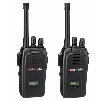 LEAN TOYS Walkie Talkie USB Noise Reduction Schwarz 200M Reichweite