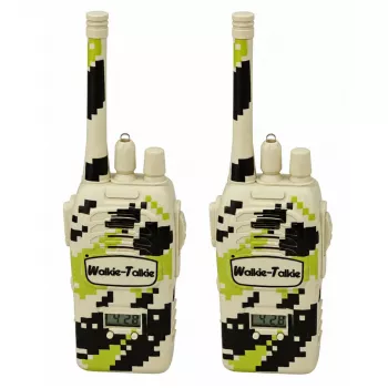 LEAN TOYS Militär Walkie-Talkies USB Reichweite 200M Khaki 2 Stk.