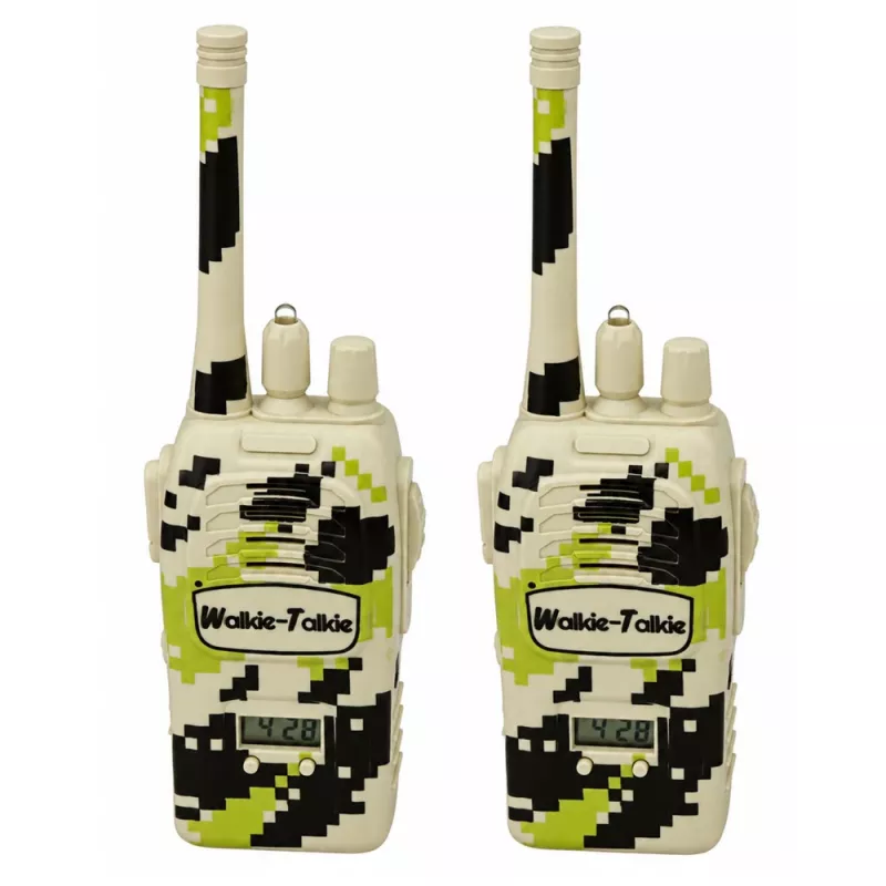LEAN TOYS Militär Walkie-Talkies USB Reichweite 200M Khaki 2 Stk.