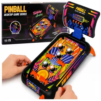 LEAN TOYS Arcade-Spiel Flipperautomat Tisch Flipper Punktezähler Lichter Sounds