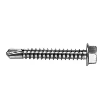 VOLTENO MF-530-4838 Bohrschraube mit Sechskant-Scheibenkopf 4,8 x 38 mm, verzinkter Kohlenstoffstahl, DIN 7504K, Silber