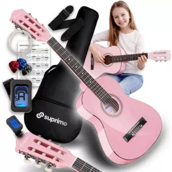 SUPRIMO JRC SET PK Konzertgitarre 1/4 Pink mit Zubehör