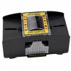 LEAN TOYS Automatischer elektronischer Kartenshuffler für 2 Decks - batteriebetrieben, ABS-Kunststoff, Schwarz