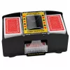 LEAN TOYS Automatischer elektronischer Kartenshuffler für 2 Decks - batteriebetrieben, ABS-Kunststoff, Schwarz