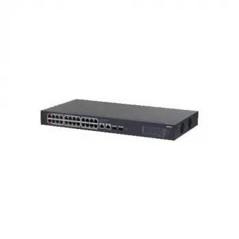 Dahua CS4228-24GT-375 24-Port Gigabit PoE++ Managed Switch mit 4 SFP-Uplinks, 375W Budget, Layer 2, Rackmontage