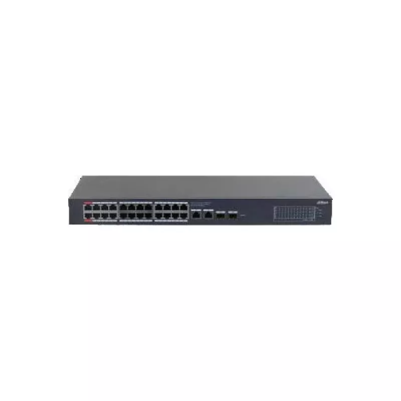 Dahua CS4228-24GT-375 24-Port Gigabit PoE++ Managed Switch mit 4 SFP-Uplinks, 375W Budget, Layer 2, Rackmontage