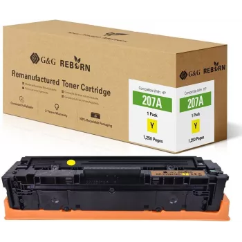 G&G Reborn Gelbe Tonerkartusche als Ersatz für HP 207A (W2212A) – 1250 Seiten
