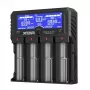 XTAR VP4L Plus 4-Slot Li-Ion/Ni-MH Akku-Ladegerät mit LCD-Display, 2A Schnellladung, Powerbank-Funktion