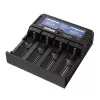 XTAR VP4L Plus 4-Slot Li-Ion/Ni-MH Akku-Ladegerät mit LCD-Display, 2A Schnellladung, Powerbank-Funktion