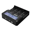 XTAR VP4L Plus 4-Slot Li-Ion/Ni-MH Akku-Ladegerät mit LCD-Display, 2A Schnellladung, Powerbank-Funktion