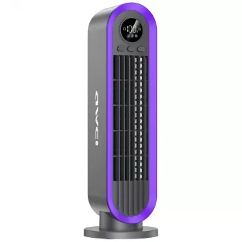 AWEI F52 Tragbarer Turmventilator 3600mAh USB-C wiederaufladbar Grau