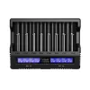 XTAR VC8S USB-C 8-Fach Smart-Ladegerät mit QC3.0-Adapter für Li-Ion/Ni-MH