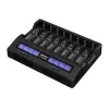 XTAR VC8S USB-C 8-Fach Smart-Ladegerät mit QC3.0-Adapter für Li-Ion/Ni-MH