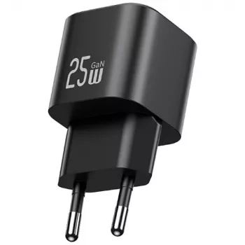 USAMS 25W GaN USB-C Schnellladegerät - Weiß