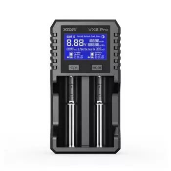 XTAR VX2 PRO SET Multi-Chemistry Smart Battery Charger mit USB-C-Eingang und Powerbank-Funktion