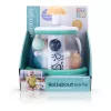 B-KIDS Rollabout Ball Top Infantino – Mint Stapel- und Drehspielzeug mit Rasselperlen für Babys ab 6 Monaten