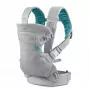 B-KIDS Infantino 4-in-1 umwandelbarer Babytrage, Grau, 3,6–14,5 kg, JPMA-zertifiziert, mit abnehmbarem Wonder Cover™ Lätzchen