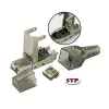 Techly 101911 Cat.6a STP RJ45 Modularstecker, werkzeuglos, 10G, Zinklegierung, 22-26 AWG