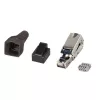 Techly 101911 Cat.6a STP RJ45 Modularstecker, werkzeuglos, 10G, Zinklegierung, 22-26 AWG