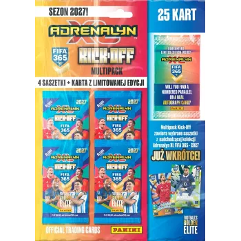 Panini FIFA 365 2027 Adrenalyn XL Trading Card Multipack Kick off – 6 Booster-Packs + 2 Limited Edition Karten