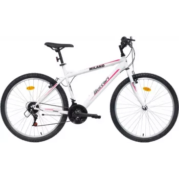 BIKE CITY MILANO 26 Weiß/Rosa Damen City Bike 6-Gang Shimano