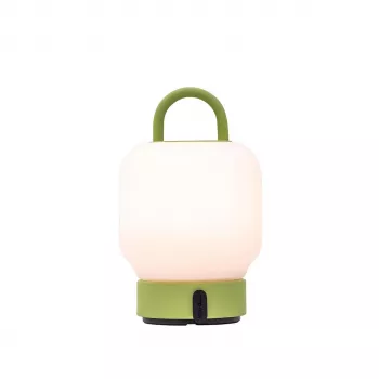KOODUU Akkulampe LOOME Lime - Tragbare LED-Tischlampe, 3-Stufen-Touch-Dimmer, IP44 Spritzwasserschutz, USB-C
