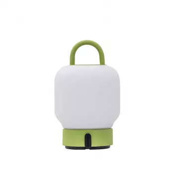 KOODUU Akkulampe LOOME Lime - Tragbare LED-Tischlampe, 3-Stufen-Touch-Dimmer, IP44 Spritzwasserschutz, USB-C