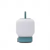 KOODUU Akku-Tischleuchte LOOME Türkis mit 3-Stufen-Touch-Dimmer, 200 lm warmweiße LED, USB-C, IP44 spritzwassergeschützt, integrierter Griff