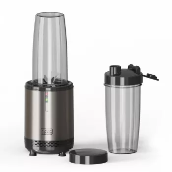 BLACK+DECKER ES9120160B Personal-Mixer 1000W mit 2x 600ml Tritan-Flaschen und Reisedeckeln